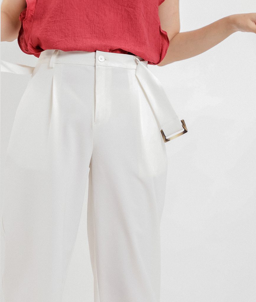 Quần culottes thô khoen vuông