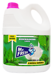 Nước rửa chén Mr.Fresh 3.8L (không hương liệu)