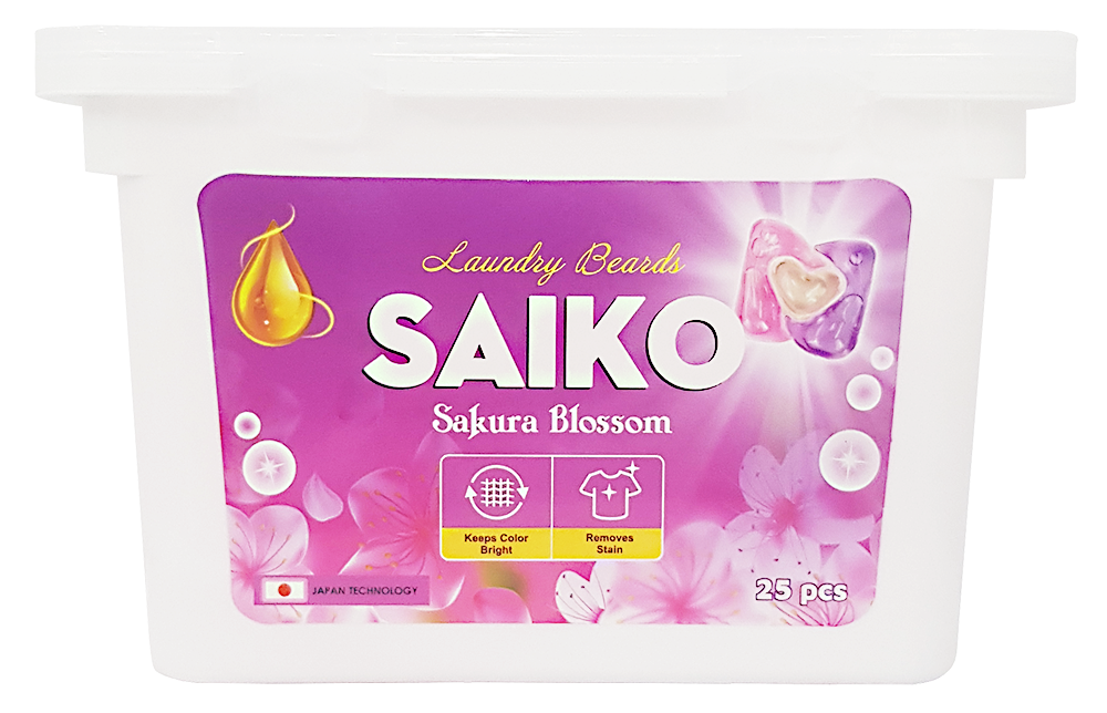Viên giặt Saiko 3 trong 1 Hương Sakura (25 viên/hộp)