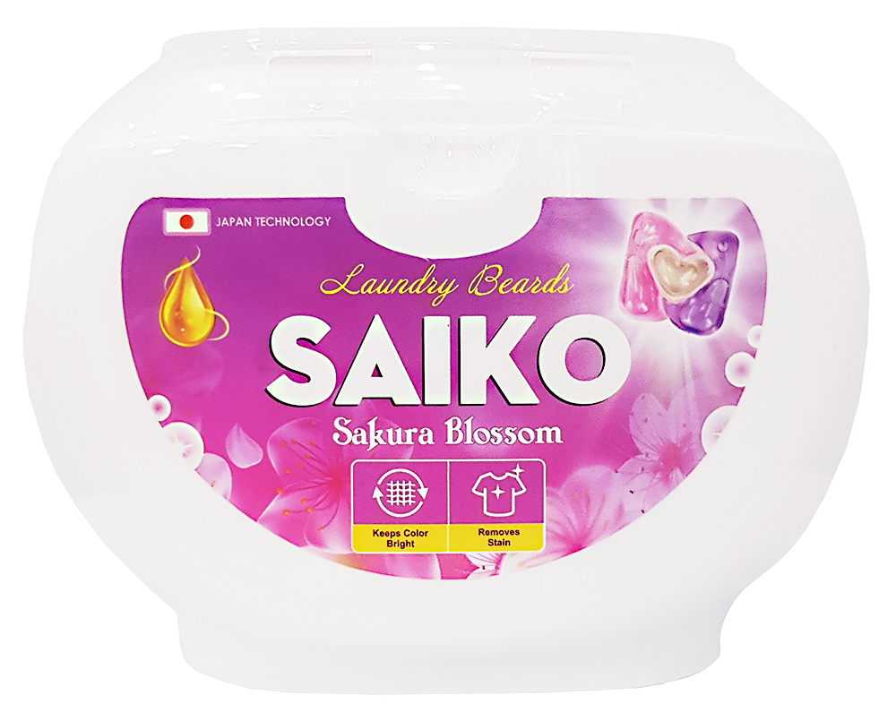 Viên giặt Saiko 3 trong 1 Hương Sakura (45 viên/hộp)