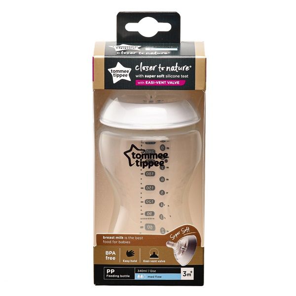 Bình Sữa Ty Siêu Mềm Tự Nhiên Tommee Tippee Closer To Nature PP 340ml