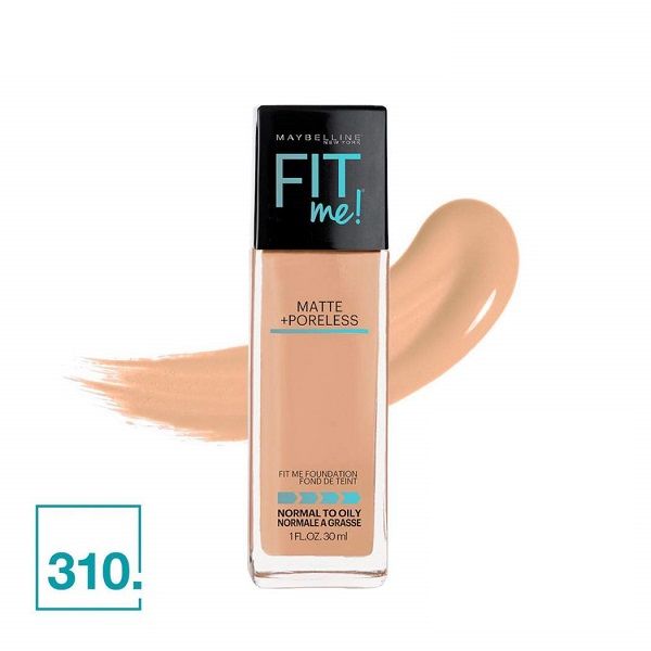 Kem Nền Mịn Lì Maybelline Fit Me Matte + Poreless Foundation 310 Sun Beige 30ml