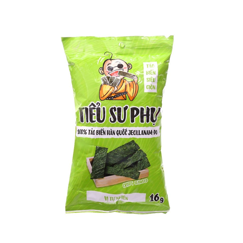 Snack Tảo Biển Tiểu Sư Phụ Siêu Giòn Vị Tự Nhiên 16g