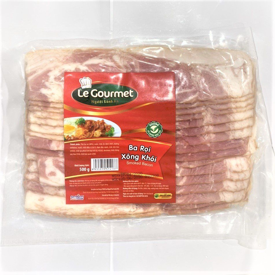 Ba Rọi Xông Khói Xắt Lát SMG 500g
