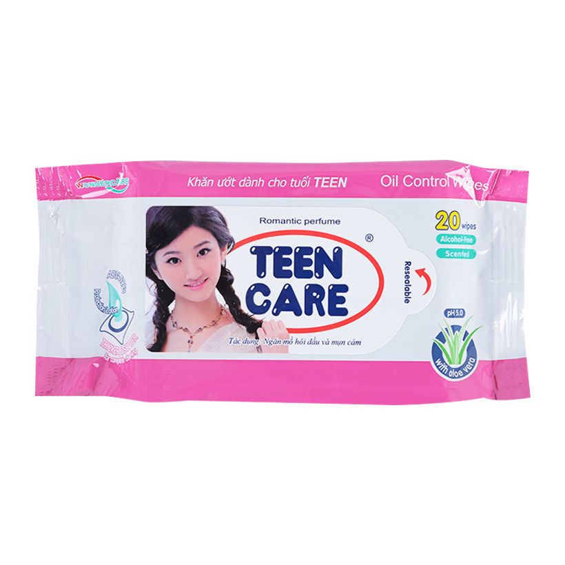 Khăn Ướt Teen Care 20+4 Tờ - Hồng