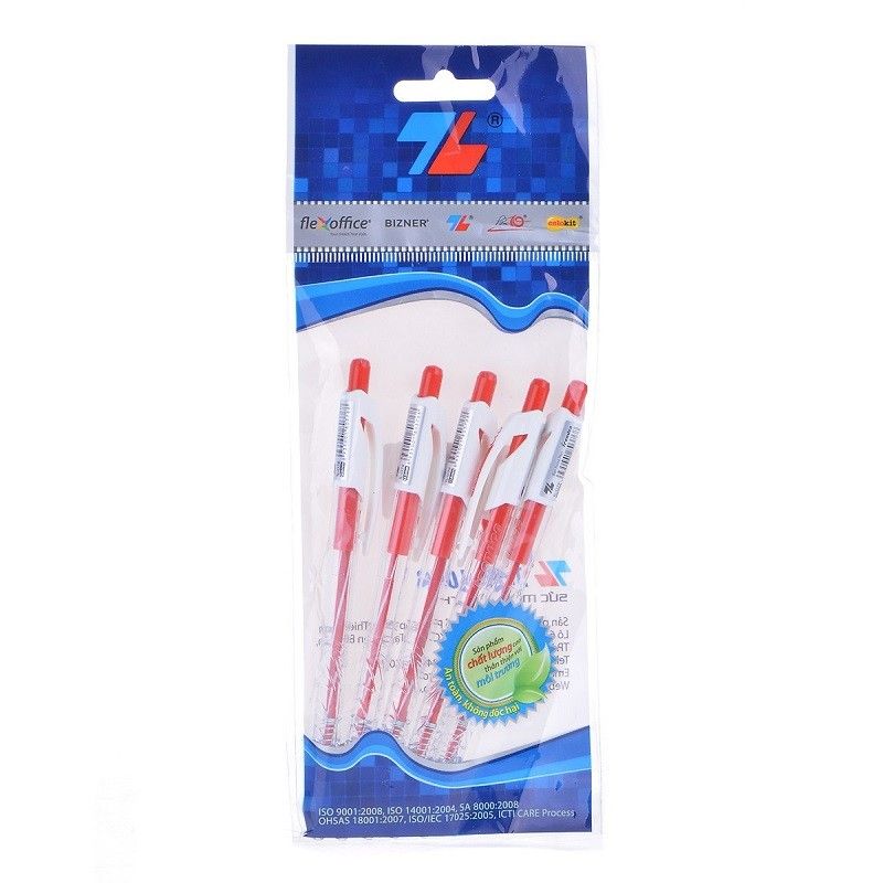 Vĩ 5 Bi Bấm Thiên Long TL079 Đỏ