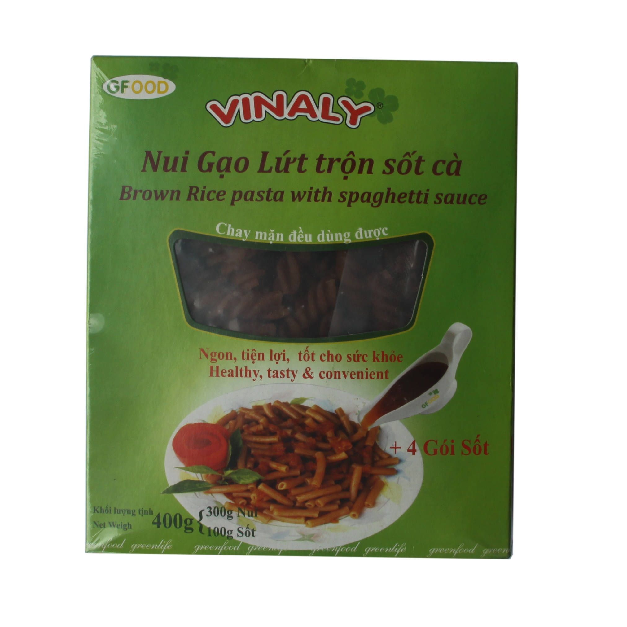 Nui Xoắn Gạo Lứt Trộn Sốt Cà Vinaly (400g)