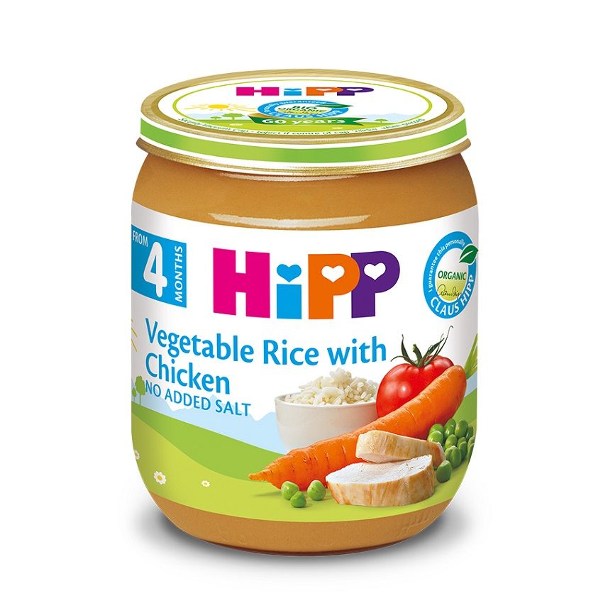 Dinh Dưỡng Đóng Lọ Hipp Thịt Gà, Cơm Nhuyễn & Rau Tổng Hợp (125g)