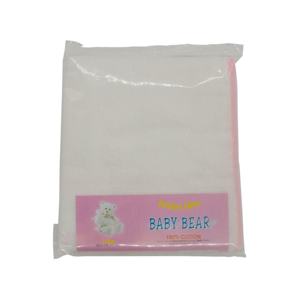 Khăn Tắm Baby Bear 4 Lớp 1 Cái 75cmx95cm