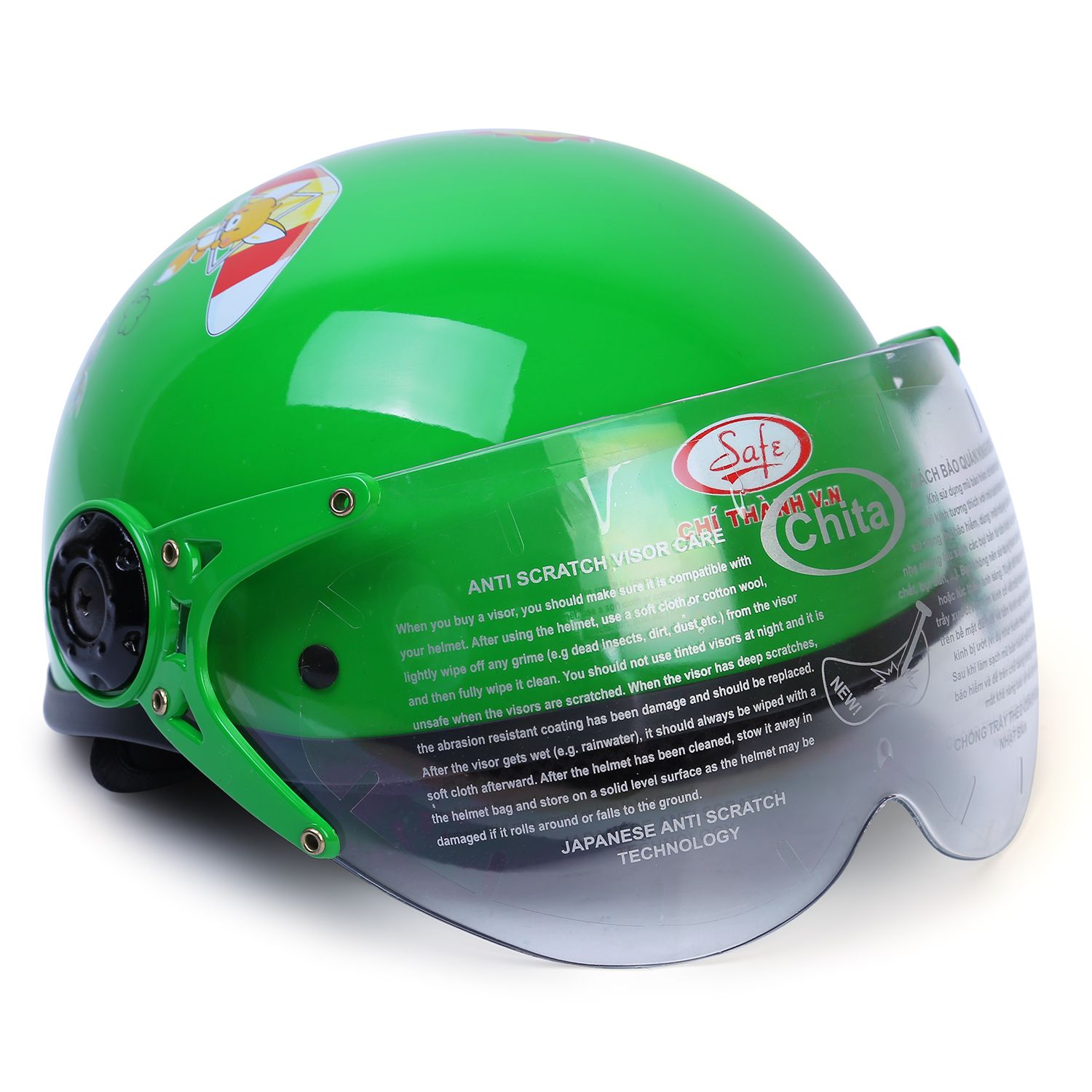Mũ Bảo Hiểm Trẻ Em 1/2 Đầu Có Kính CT27 (Giao Màu Ngẫu Nhiên)