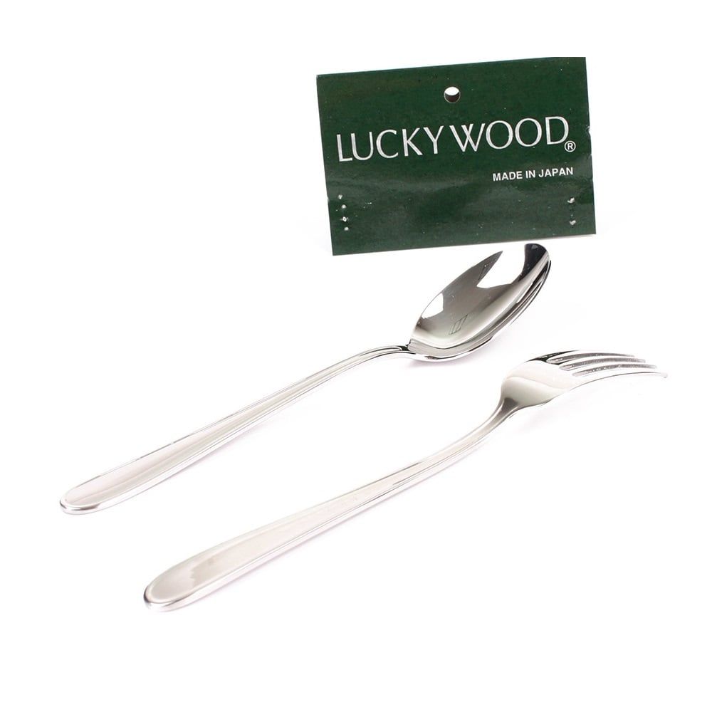 Muỗng Cơm + Nĩa Lớn Inox Luckywood MN-NL