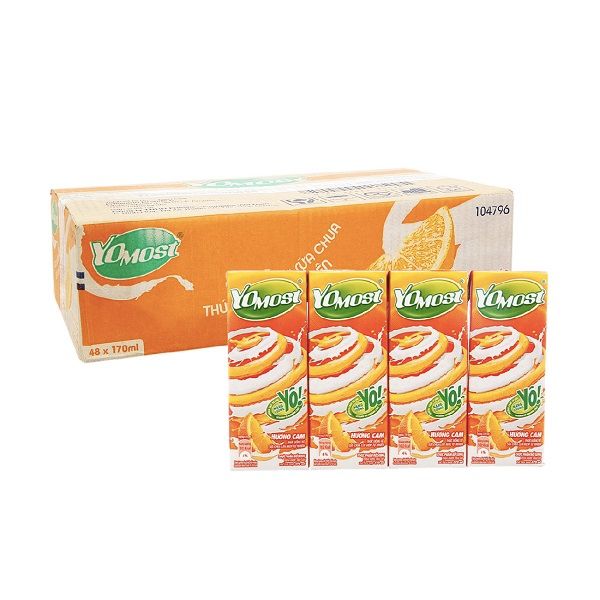 Thùng Sữa Chua Uống Lên Men Yomost Cam 170mlx4