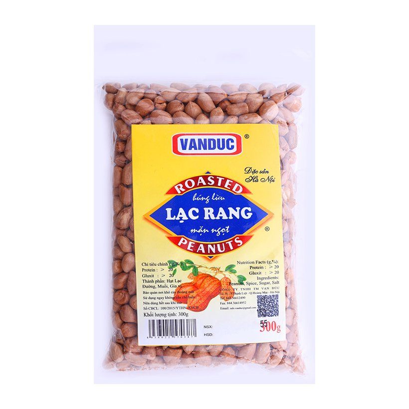 Lạc Rang Húng Lìu Mặn, Ngọt Vạn Đức - Gói 300g