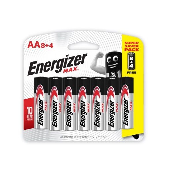 Pin Energizer Max AA E91BP8+4