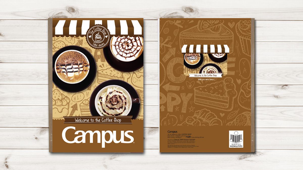 Vở Kẻ Ngang Campus B5 Coffee Shop 120 trang