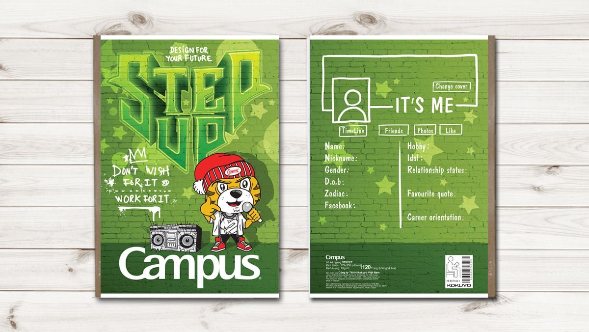 Vở Kẻ Ngang Campus B5 Street 120 trang