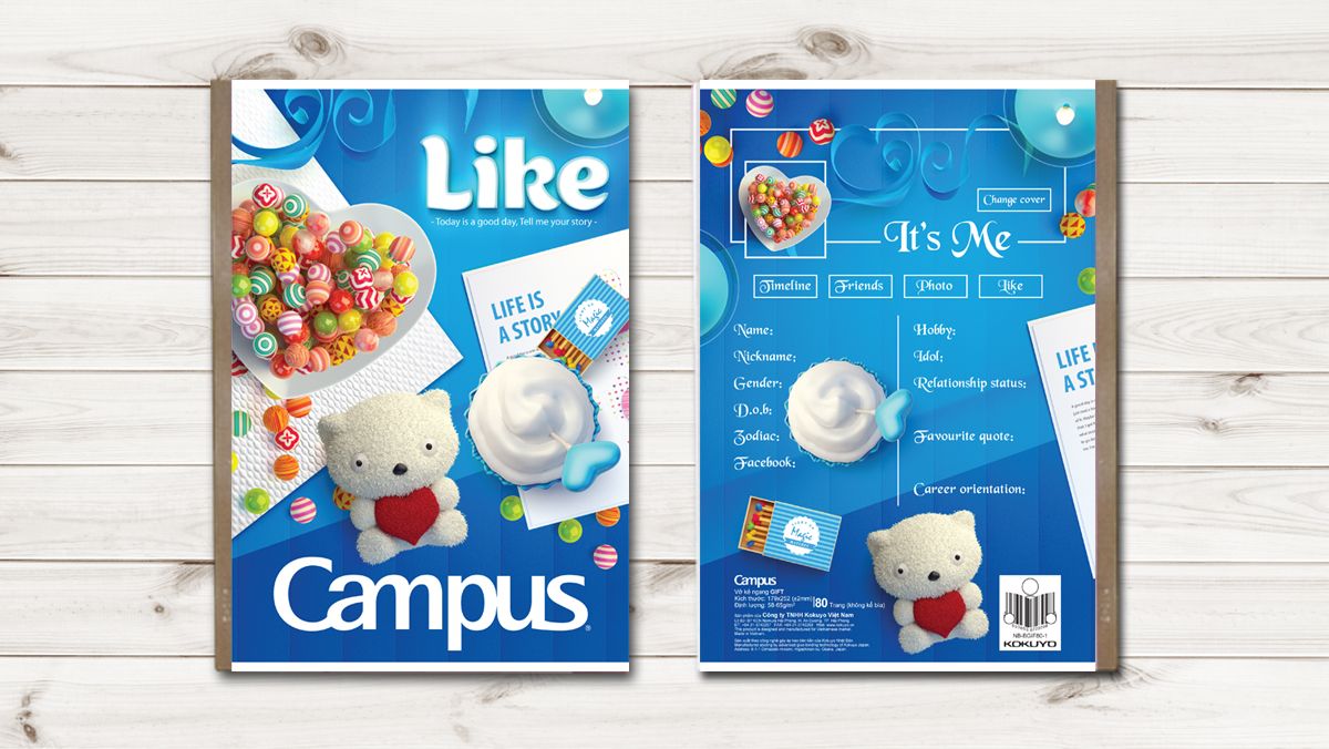 Vở Kẻ Ngang Campus B5 Gift 80 Trang