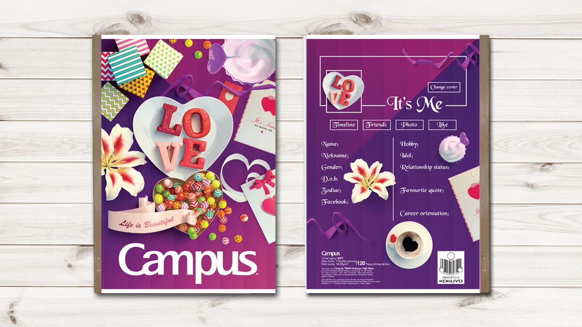 Vở Kẻ Ngang Campus B5 Gift 120 Trang