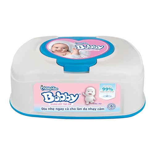 Khăn Ướt Bobby Hộp Tiện Lợi - 80 Miếng