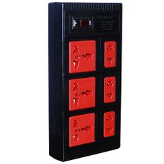 Ổ CẮM ĐIỆN QUANG ECO ĐQ ESK 2BR 6ECO (6 LỖ, DÂY DÀI 2M, MÀU ĐEN ĐỎ)