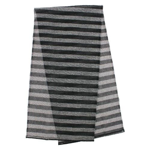 Khăn Tắm Body Towel Cho Nam Topvalu Sọc Trắng Đen 28 x 120cm