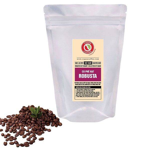 Cà Phê Hạt Rang Xay Tại Chỗ Robusta 500g