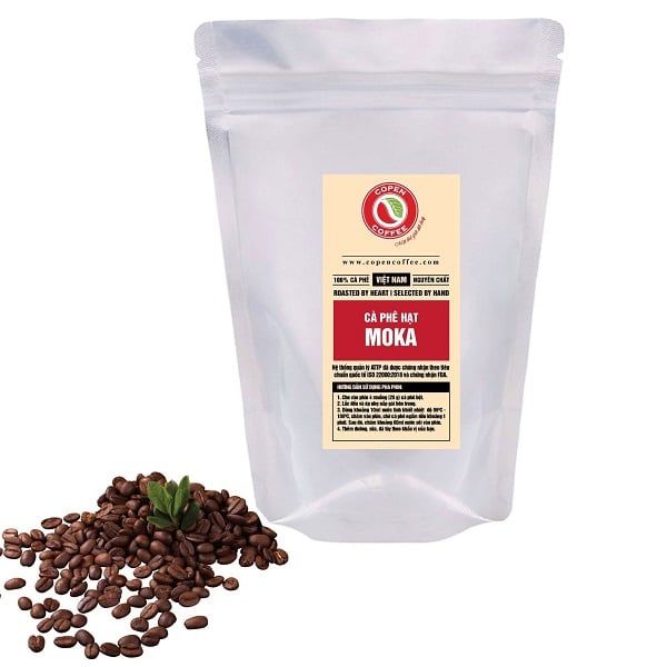 Cà Phê Hạt Rang Xay Tại Chỗ Moka 500g
