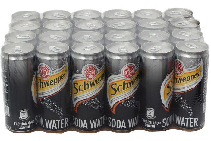Thùng 24 Lon Soda Schweppes Sleek 330ml