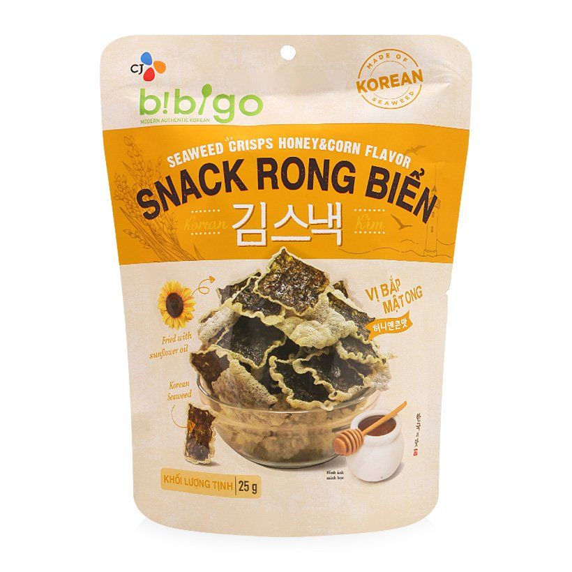 Snack Rong Biển Bibigo Vị Bắp Mật Ong 25g