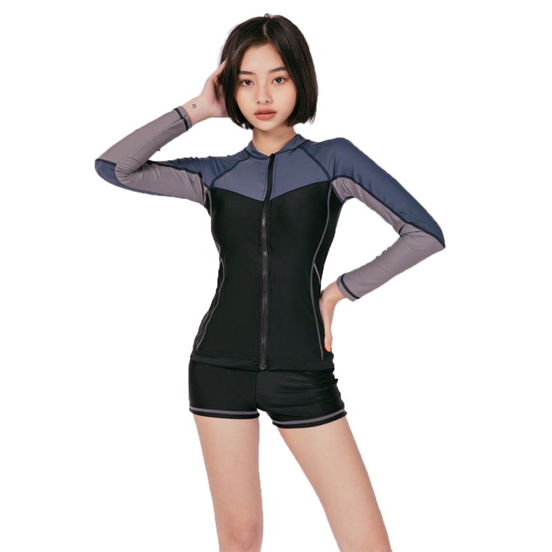 Bộ Bơi Nữ Rời Áo Dài Tay, Quần Đùi Hương Điệp 551