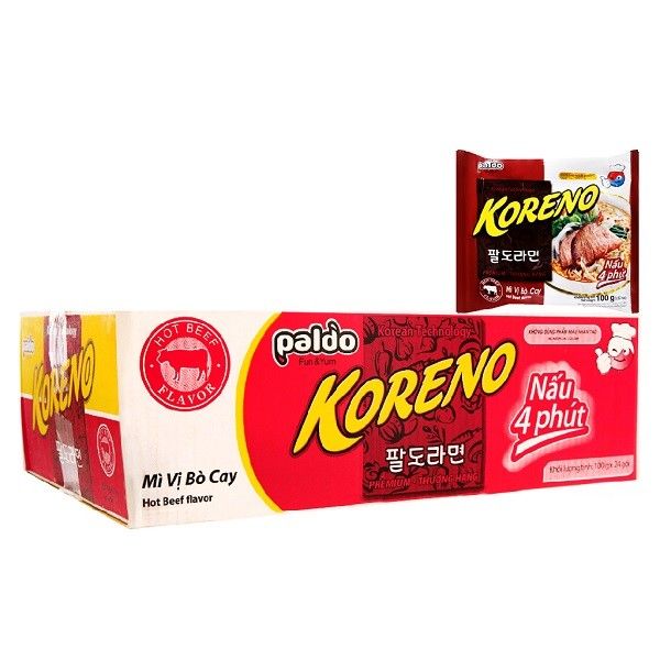 Mì Koreno Bò Cay 100g Thùng 24