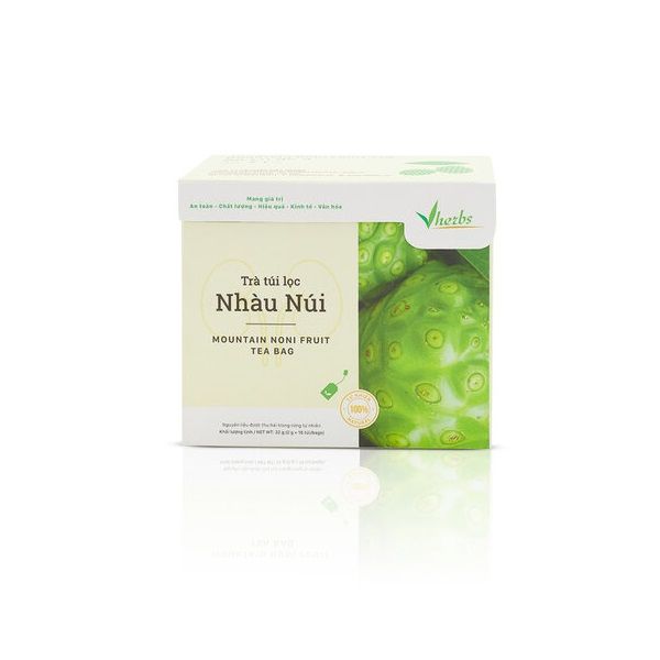 Trà Túi Lọc Trà Nhàu Núi Vherbs Hỗ Trợ Nhuận Trường Hộp 32g
