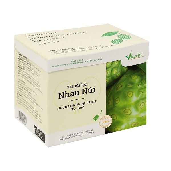 Trà Túi Lọc Trà Nhàu Núi Vherbs Hỗ Trợ Nhuận Trường Hộp 32g