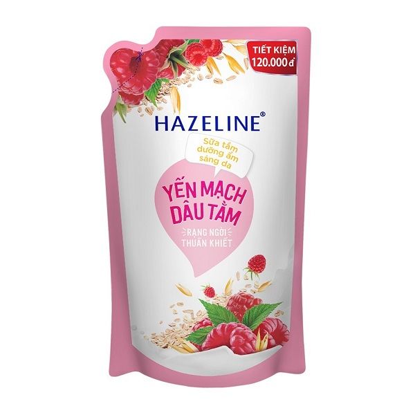 Sữa Tắm Sáng Da Hazeline Yến Mạch Dâu Tằm - Sáng Mịn Đều Màu Dạng Túi 1kg