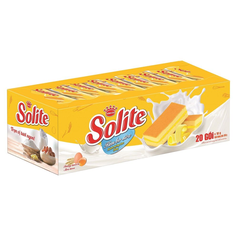 Bánh Bông Lan Tầng Kem Bơ Sữa SOLITE 360g