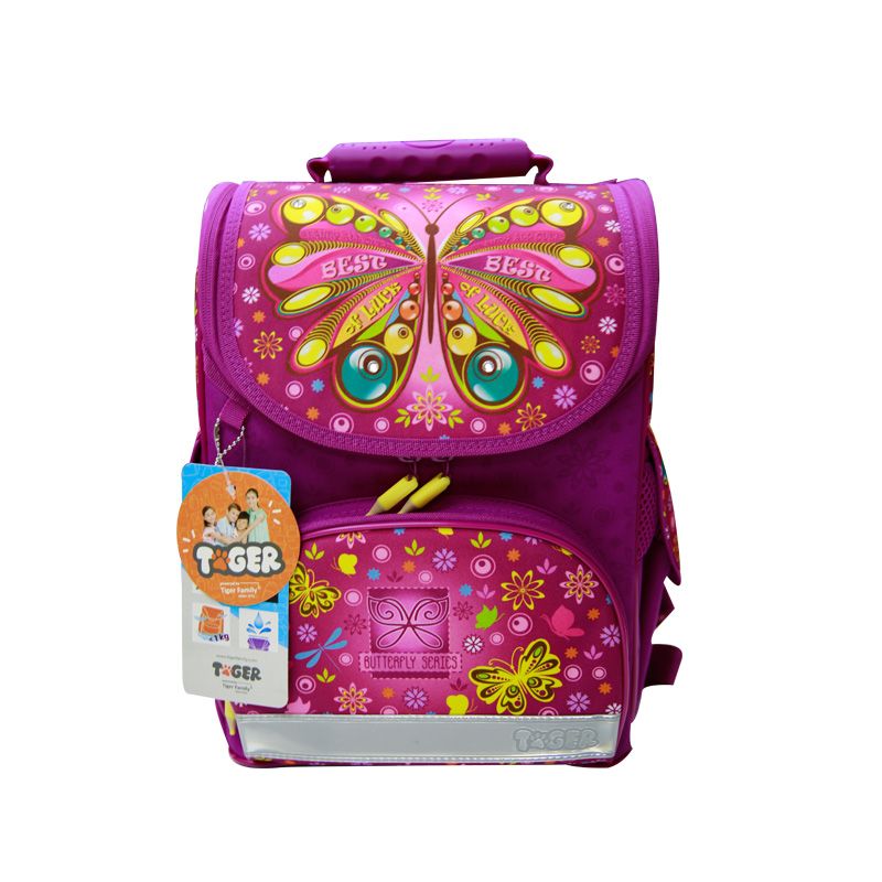 Cặp Học Sinh Siêu Nhẹ Chống Gù Lưng & Lệch Vai Tiger Family Nature Quest Big Butterfly 1728P