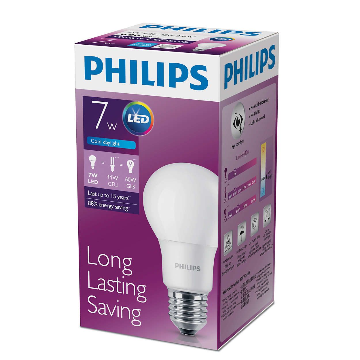 Bóng Đèn Philips Led Bulb Ess 7W 6500K
