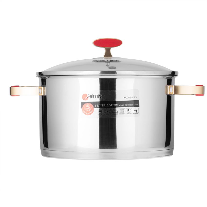 Xoong Inox 304 Elmich Red Velvet 18 cm