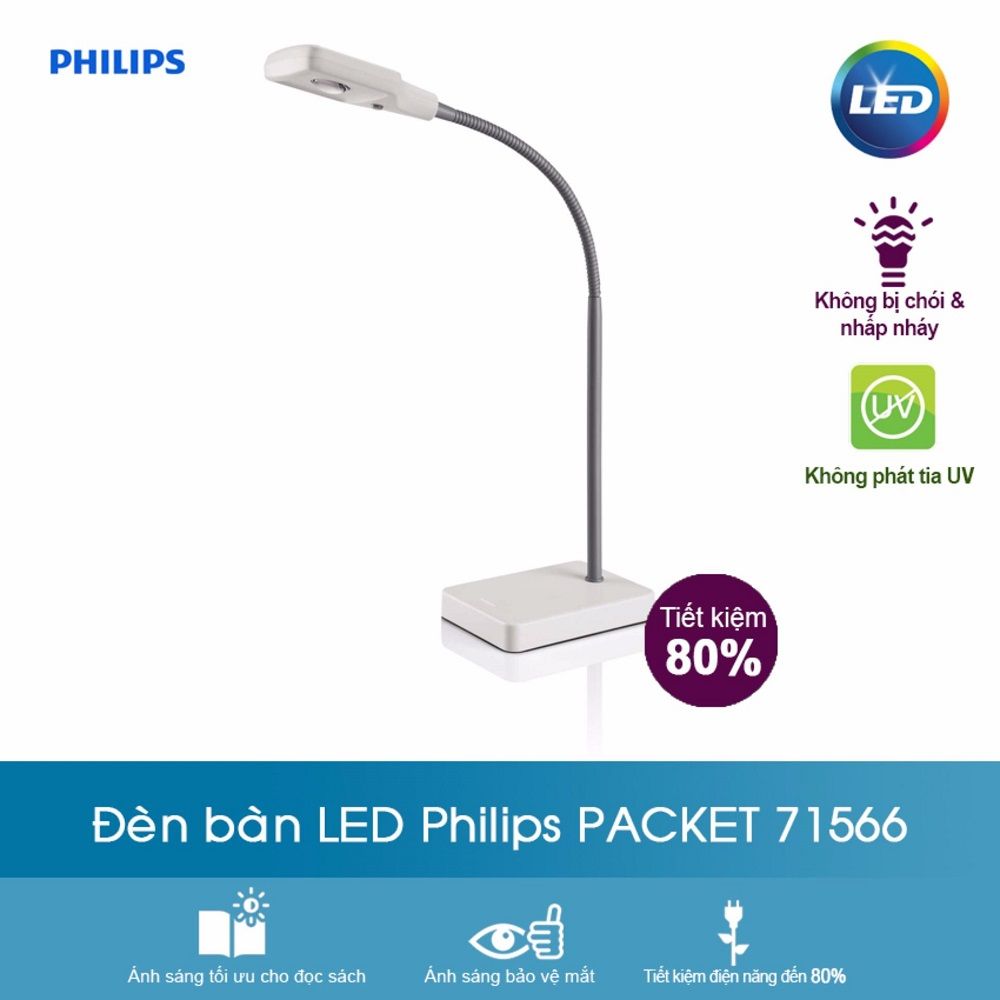 Đèn Bàn Philips 71566 Trắng
