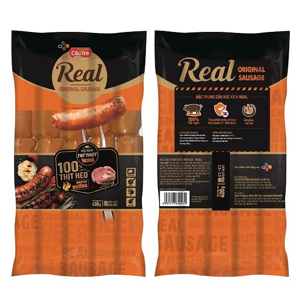 Xúc Xích Heo Vị Mexico Hiệu Real Cầu Tre 400g