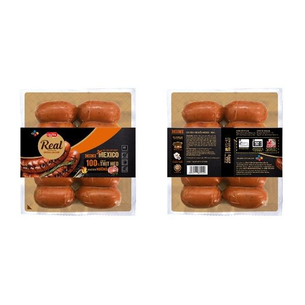 Xúc Xích Heo Vị Mexico (Mini) Hiệu Real Cầu Tre Gói 200g