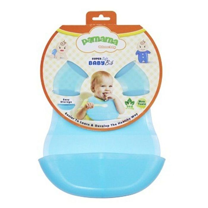 Yếm Ăn Cao Su Silicone Cho Bé Pamama