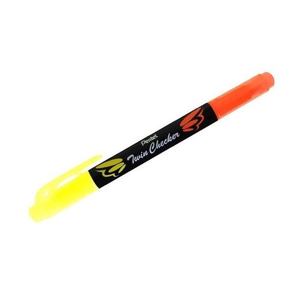 Bút Lông Dầu Pentel 2 Đầu Cam SLW8_GF