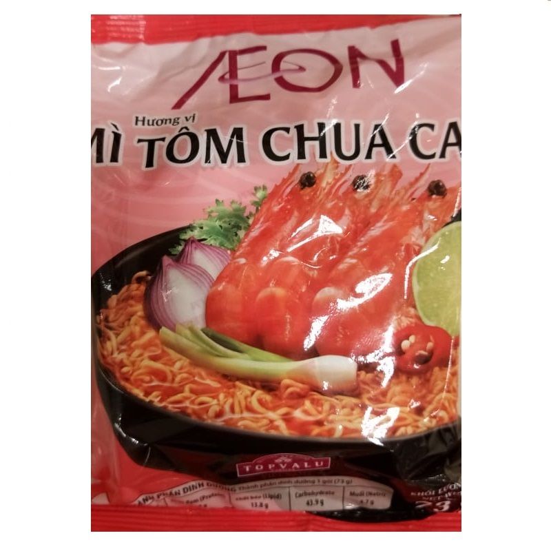 Mì TOPVALU Hương Vị Tôm Chua Cay 73g