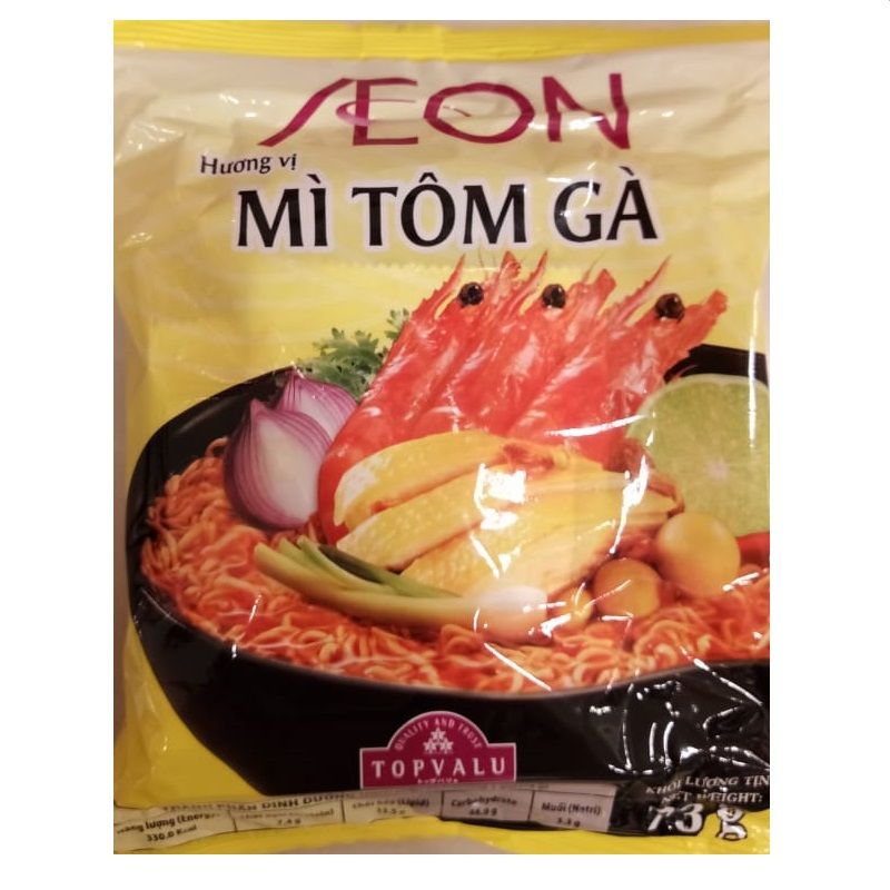 Mì Topvalu Hương Vị Tôm Gà 73g