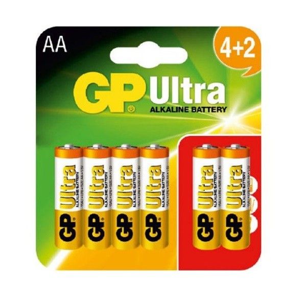 Vỉ 4+2 Pin Alkaline GP15AU4/2-2U6 AA