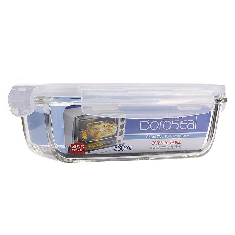 HỘP THỦY TINH LOCK&LOCK CLEAR CHỮ NHẬT-530ML