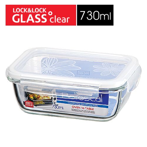 HỘP THỦY TINH CHỊU NHIỆT LOCK&LOCK CHỮ NHẬT 730ML