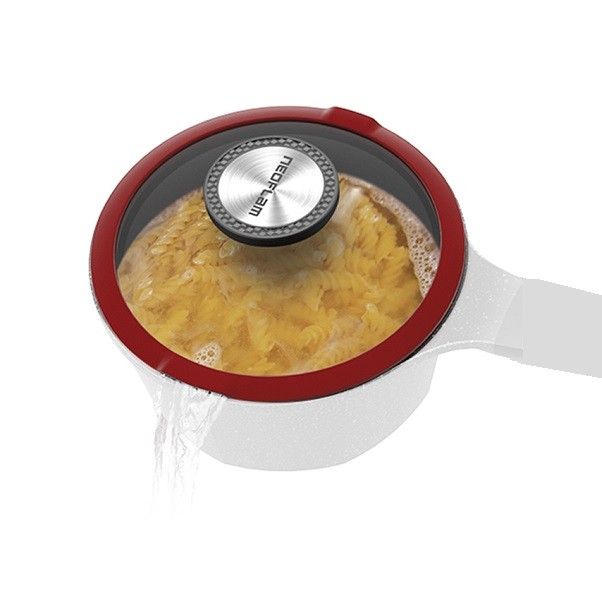 Vung Thủy Tinh Viền Silicone Neoflam, 18Cm