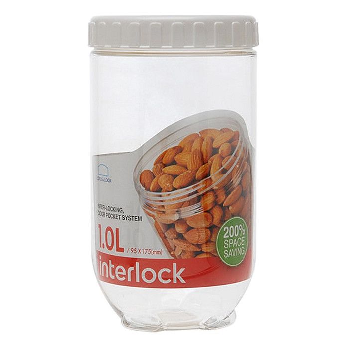 HỘP ĐỰNG LOCK & LOCK INTERLOCK1.0L TRẮNG 95*175